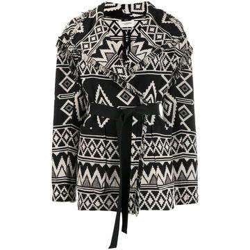 abstract pattern cardi-coat