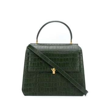 crocodile embossed tote bag