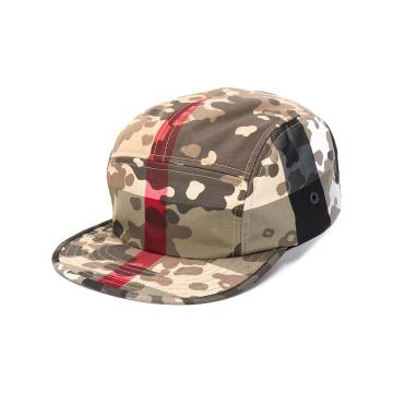 camouflage stripe-detail cap