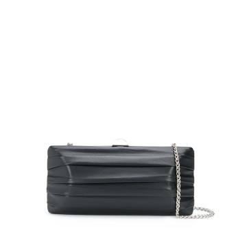 pleated detail clutch bag