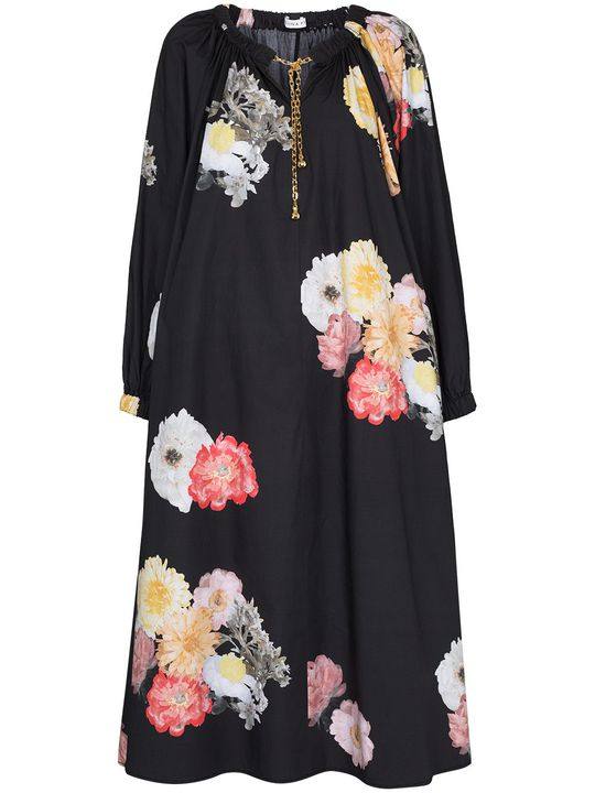 Myra chain neck floral dress展示图