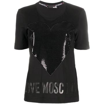 studded logo cotton T-shirt