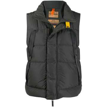 padded funnel-neck gilet