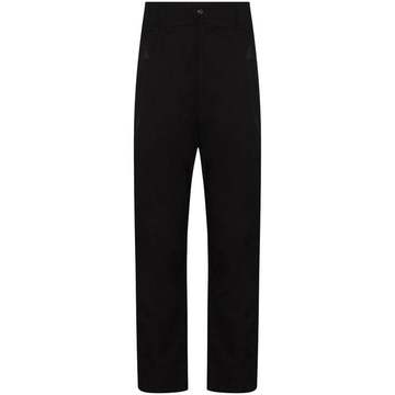 high-waist straight-leg trousers