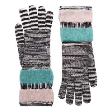 stripe knit gloves