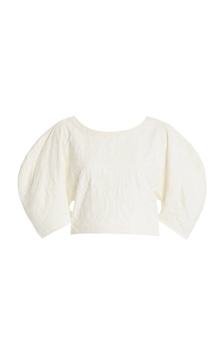 Peni Organic Cotton-Linen Cropped Top展示图