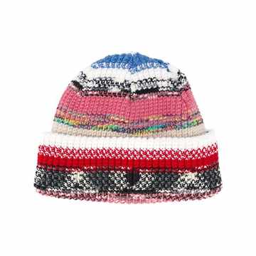 marl knit beanie hat