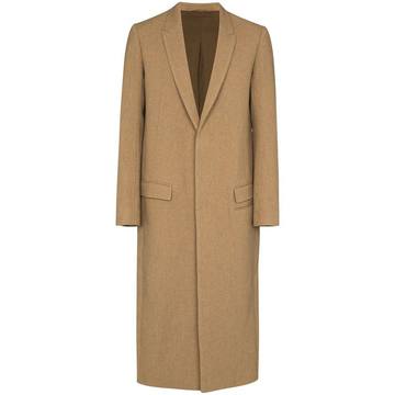 classic long single-breasted overcoat