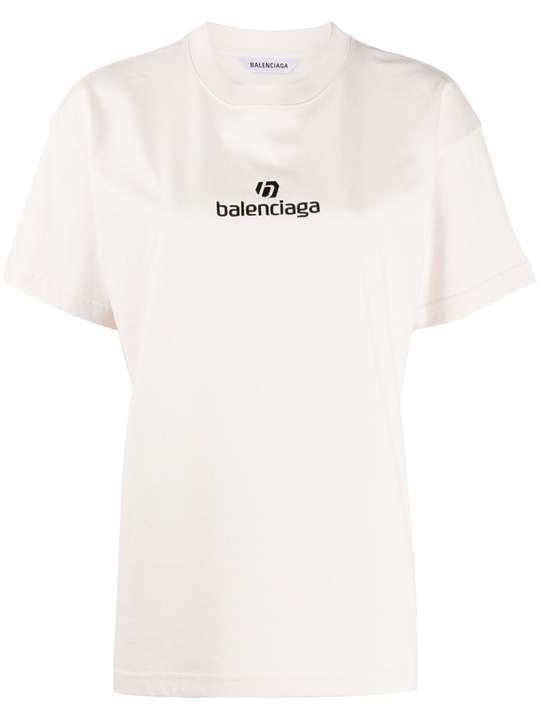logo print short-sleeved T-shirt展示图