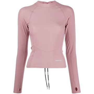 zip-up long-sleeve top