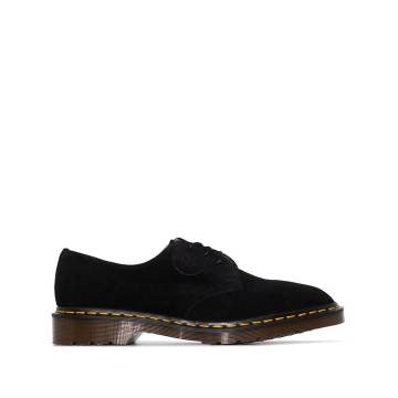 black 1461 suede oxford shoes