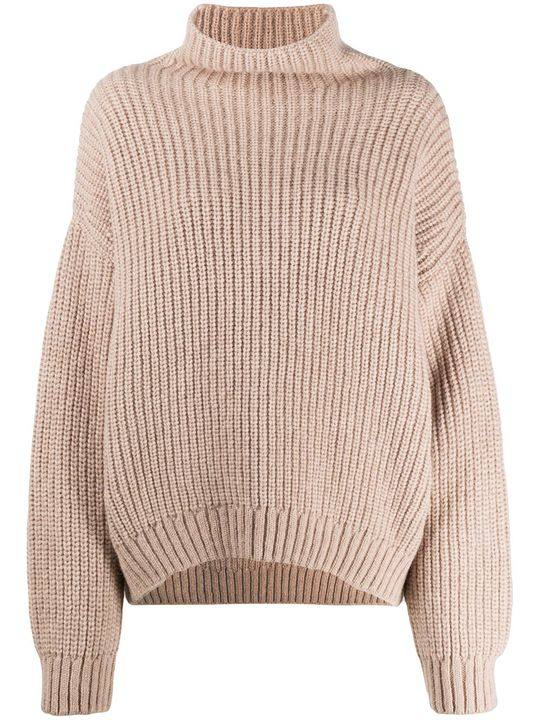 oversized mock-neck jumper展示图