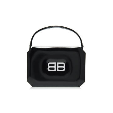Logo Patent Leather Top Handle Bag
