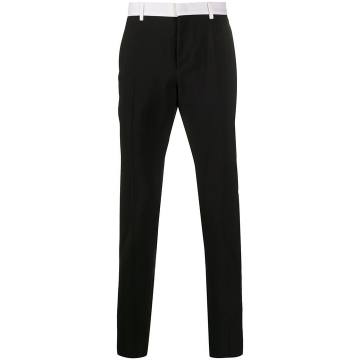 contrast-panel trousers