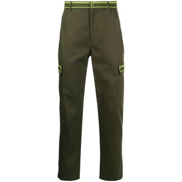 contrasting-trim cargo trousers