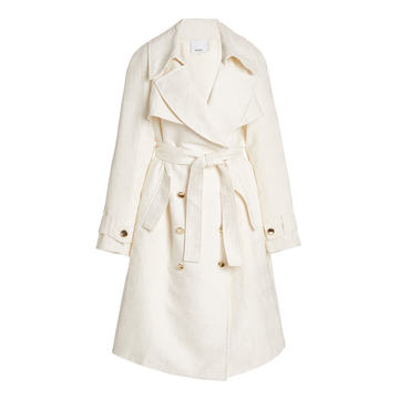 Walsh Jacquard Double-Breasted Trench Coat