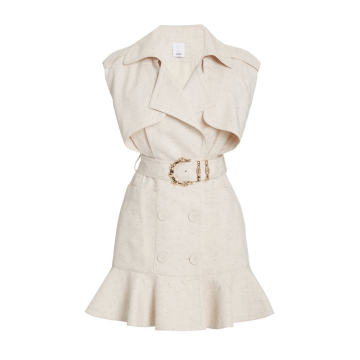 Hanbury Belted Cotton-Blend Belted Mini Trench Dress