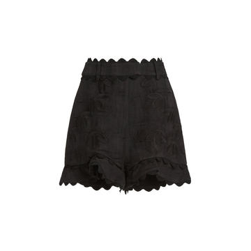 Atlantic Scalloped Embroidered Woven Shorts