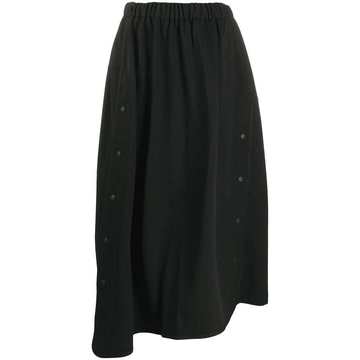 button front A-line skirt