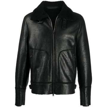 zip-up aviator jacket