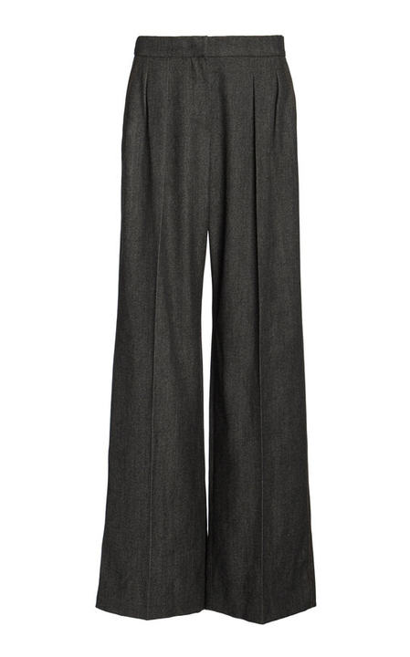 Pomez Pleated Wool Wide-Leg Pants展示图