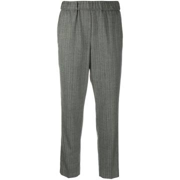 pinstripe pull-on trousers