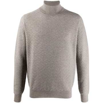 rib-trimmed wool jumper