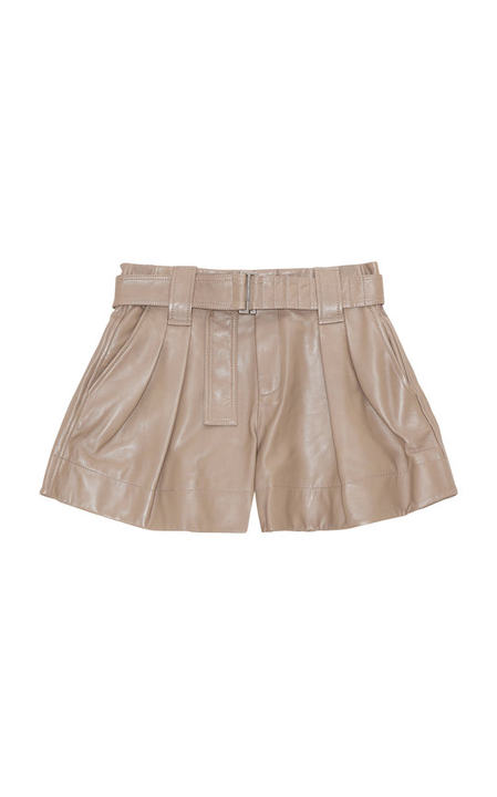 Lamb Leather Mini Shorts展示图