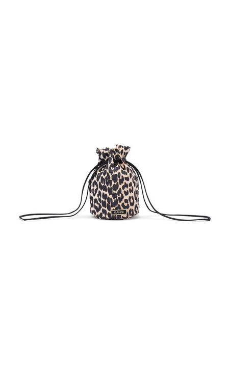 Leopard Print Recycled Tech Top Handle Bag展示图