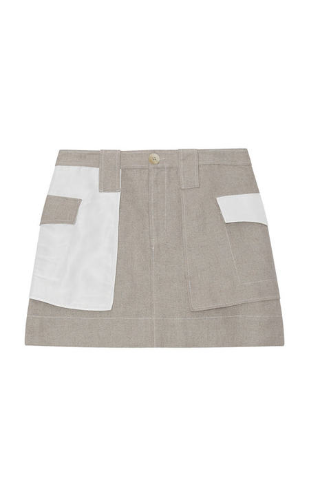 Linen Lightweight Mini Skirt展示图