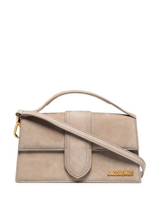 beige Le Grand Bambino suede top handle bag展示图