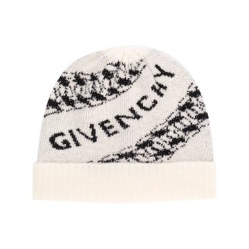 intarsia logo beanie