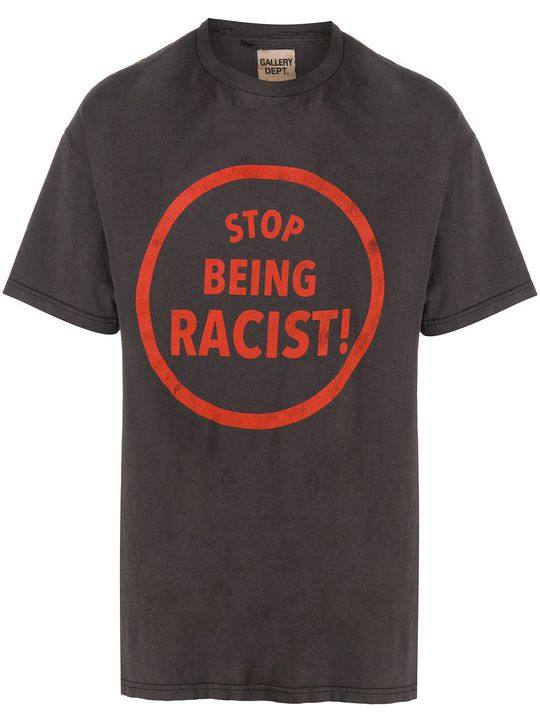 short-sleeved slogan print T-shirt展示图