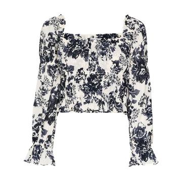 Amarena floral puff sleeve top