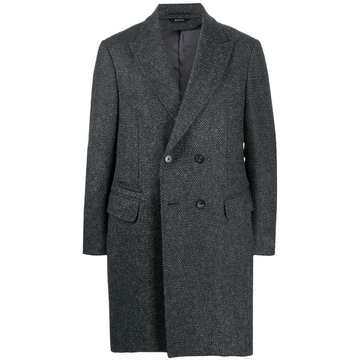 fitted double-breasted coat