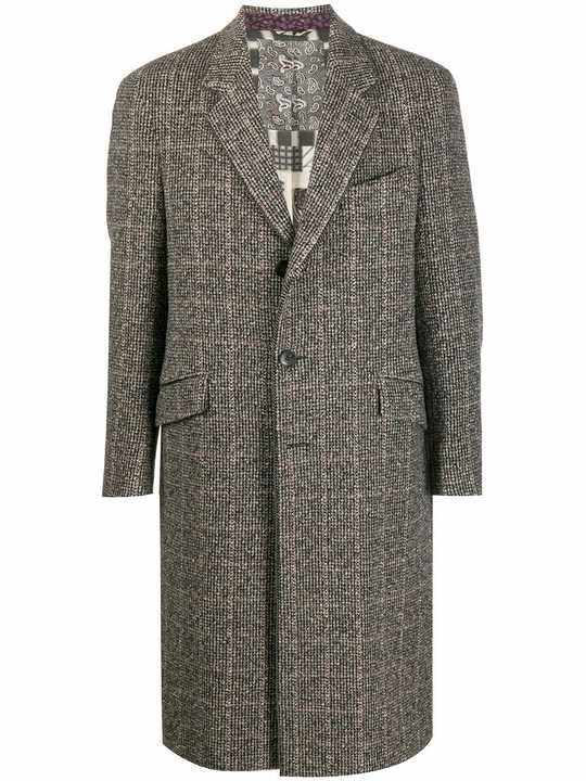 Glen check tweed coat展示图