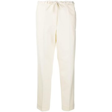 cropped drawstring trousers