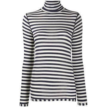 striped roll neck top