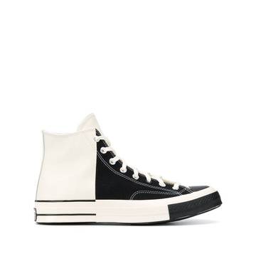 panelled high-top sneakers