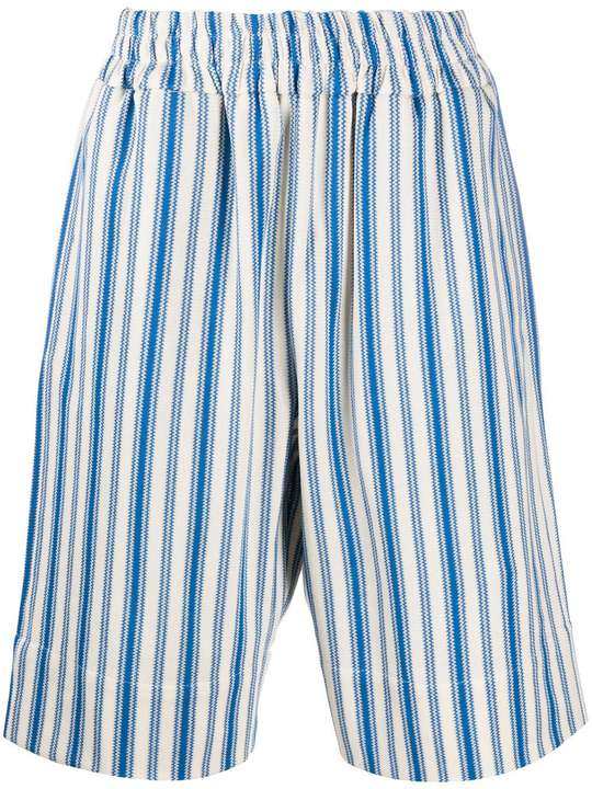 striped knee-length shorts展示图
