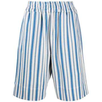 striped knee-length shorts