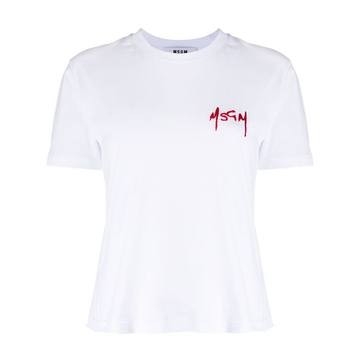 logo-embroidered T-shirt