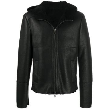 shearling lined leather jacket