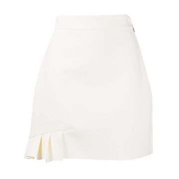 pleat-detail A-line skirt