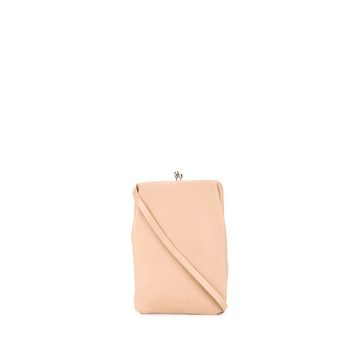 pastel pink top clip-fastening pouch