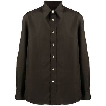 point-collar poplin shirt