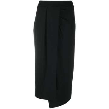 asymmetric high-waisted skirt