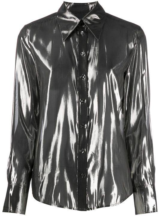 metallic sheer shirt展示图