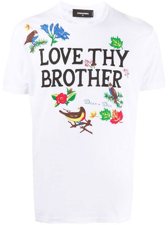 Love Thy Brother print T-shirt展示图