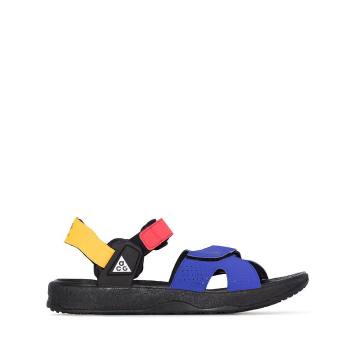 multicoloured Deschutz sandals